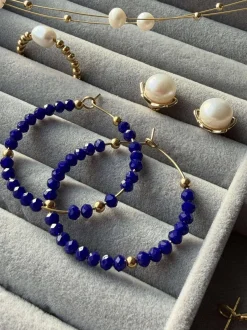 VIAMAJA Hoops<Øreringe Merle – Royal Blue