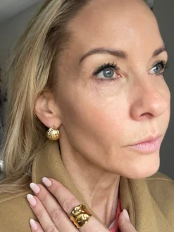 VIAMAJA Hoops<Øreringe MIRELLA - forgyldt