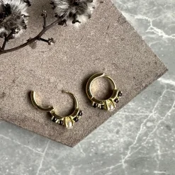 VIAMAJA Hoops<Øreringe Nicola 18K forgyldt