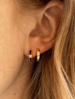 VIAMAJA Hoops<Øreringe Nicola 18K forgyldt