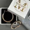 VIAMAJA Hoops<Øreringe Smilla Hoops 18K forgyldt - Black