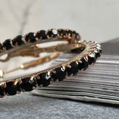 VIAMAJA Hoops<Øreringe Smilla Hoops 18K forgyldt - Black