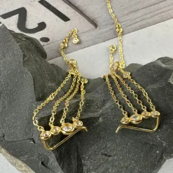 VIAMAJA Restparti<Øreringe Winona forgyldt Sterling Silver