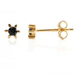 VIAMAJA Ørestikker<Ørestikker GIA – Black 18K forgyldt