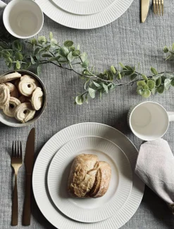VIAMAJA Krus, Kopper Og Glas|Porcelæn Og Stentøj<Riflet porcelæn til 4 personer - 16 dele