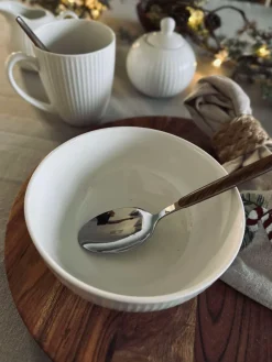 VIAMAJA Krus, Kopper Og Glas|Porcelæn Og Stentøj<Riflet porcelæn til 4 personer - 16 dele