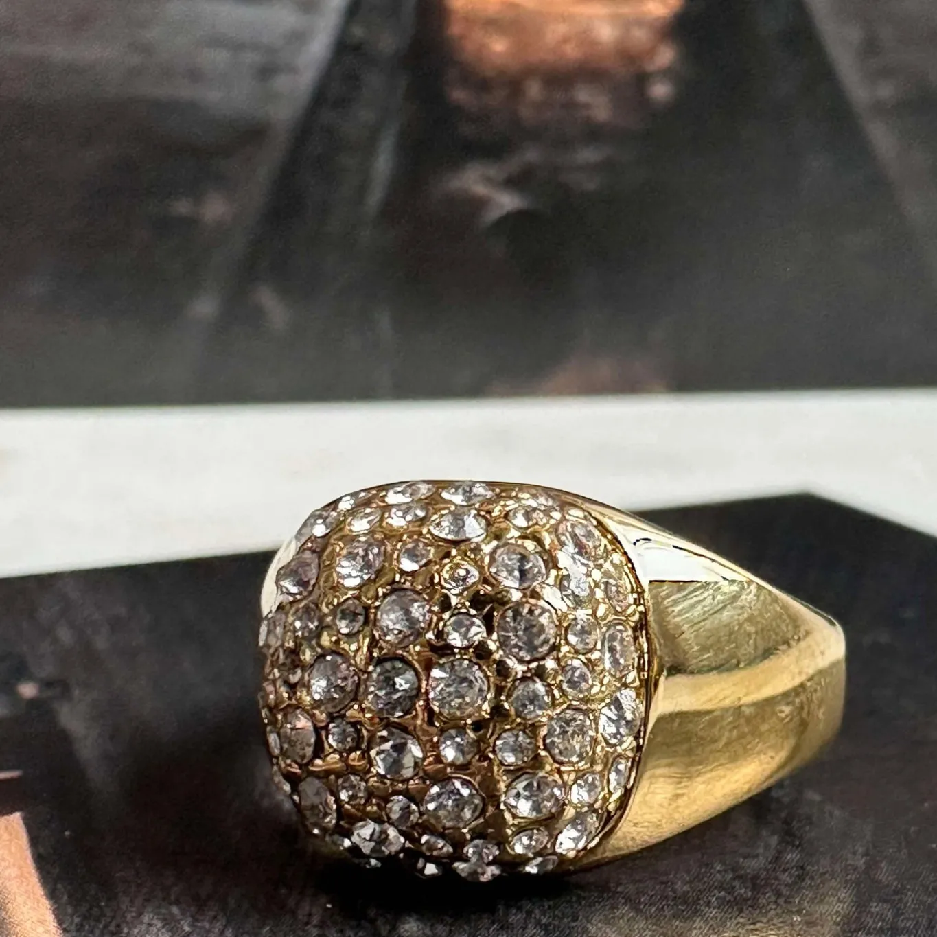 VIAMAJA Ringe<Ring CINDY krystal - Forgyldt