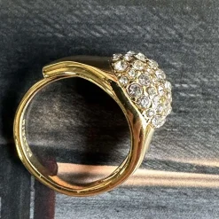 VIAMAJA Ringe<Ring CINDY krystal - Forgyldt