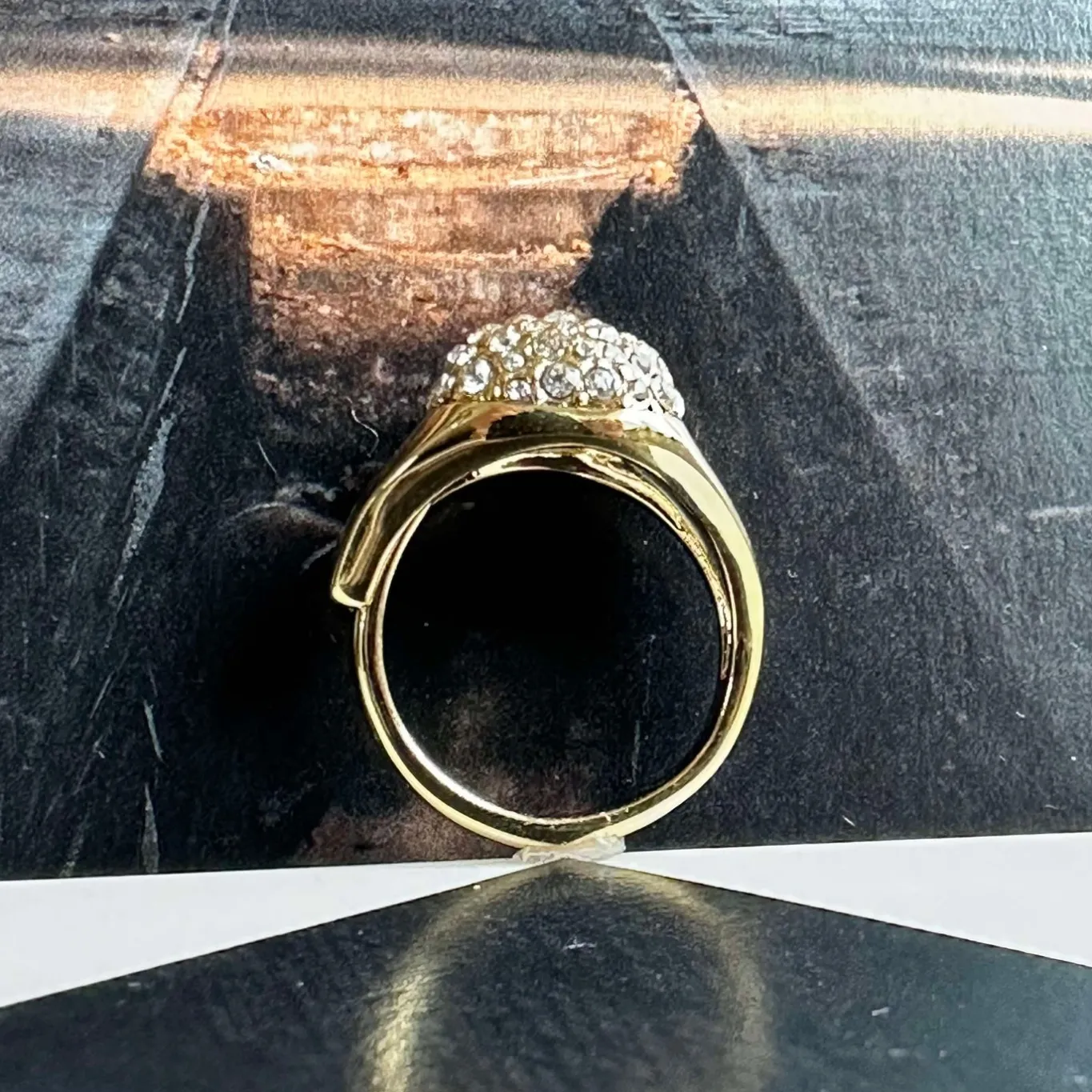 VIAMAJA Ringe<Ring CINDY krystal - Forgyldt