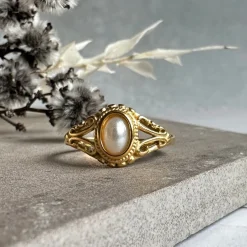 VIAMAJA Ringe|Vandfaste Smykker<Ring Hannah forgyldt - Vandfast