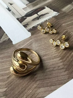 VIAMAJA Ringe|Vandfaste Smykker<Ring JENNINGS forgyldt