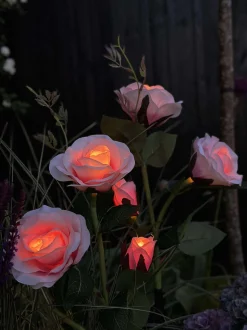 VIAMAJA Lys Og Led|Udendørs Led<Rose med solceller - Rosa