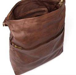VIAMAJA Cross Body<Rummelig skuldertaske i flot skindkvalitet - Brandy