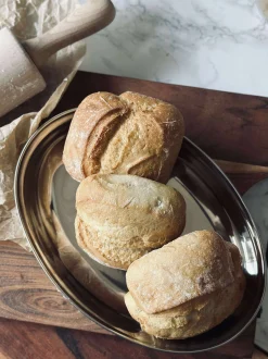 VIAMAJA Fad / Bakker|Rustfrit Stål<Rundt fad med kant - Rustfrit Stål