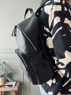VIAMAJA Rygsæk|Rejse Opbevaring<Rygsæk – Black leather