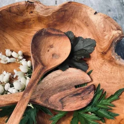 VIAMAJA Bestik Og Køkkenredskaber<Salatbestik i olieret akacia træ