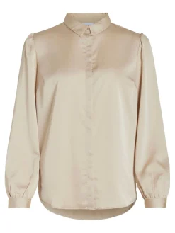 VIAMAJA Skjorter<Satinskjorte Luna Beige
