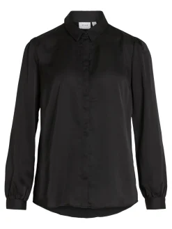 VIAMAJA Skjorter<Satinskjorte Luna Black