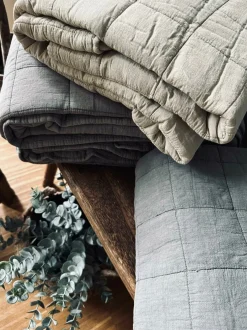 VIAMAJA Tæpper Og Puder|Sengetæppe<Sengetæppe STONE-WASHED Quilt – Nordic grey