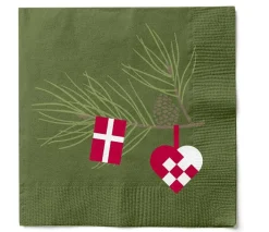VIAMAJA Jul<Servietter 20 stk – Grøn Nostalgi