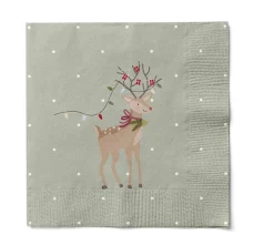 VIAMAJA Jul<Servietter Dusty green - 20 stk