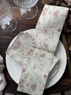 VIAMAJA Højtider<Servietter Mini roser - 20stk.