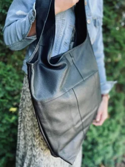 VIAMAJA Læder Tasker|Skuldertasker<Shopper - Black