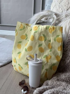 VIAMAJA Kanvas Tasker|Shoppere<Shopper - Citrus OEKO-TEX