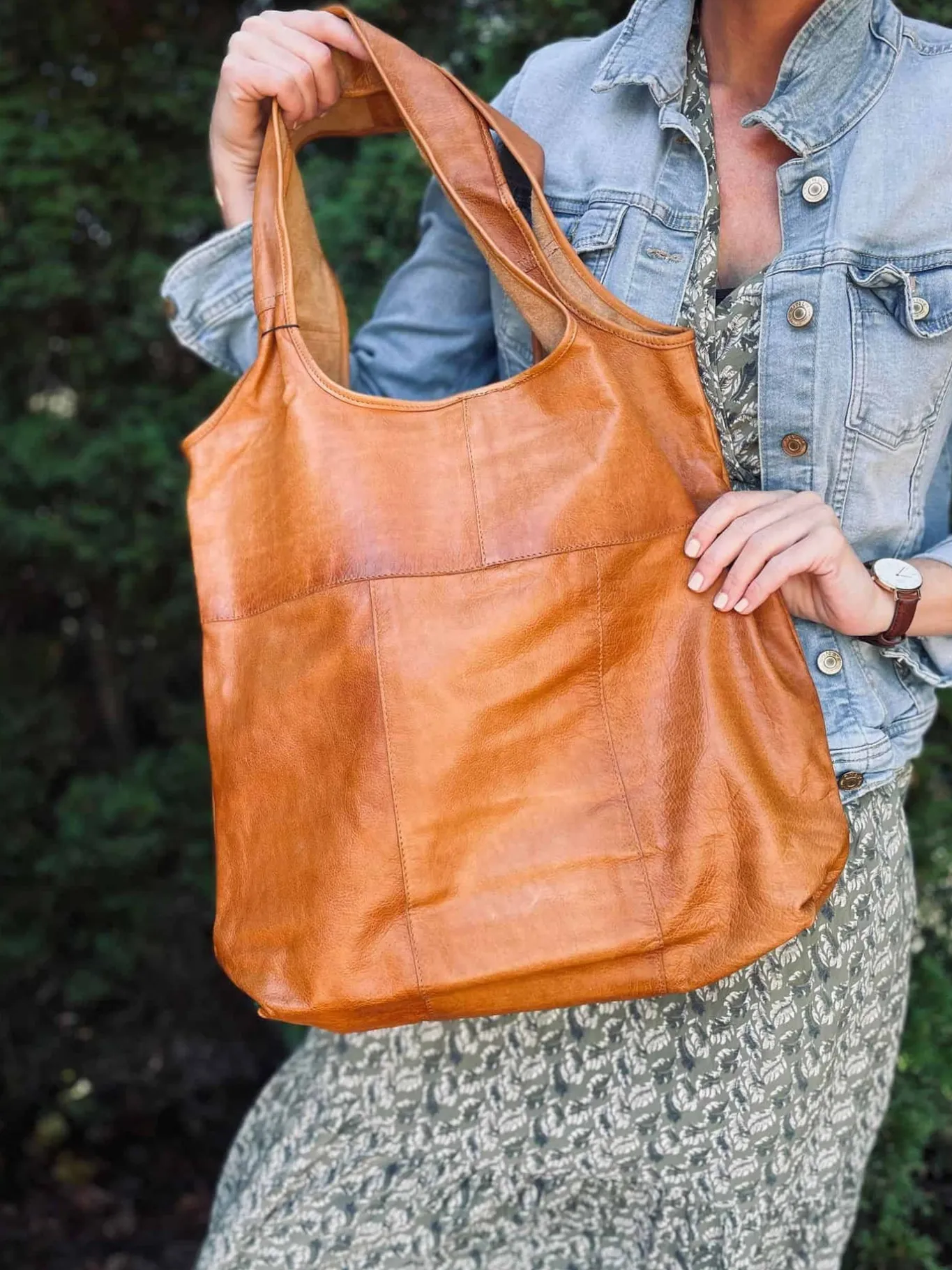 VIAMAJA Læder Tasker|Skuldertasker<Shopper – Cognac
