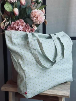 VIAMAJA Kanvas Tasker|Shoppere<Shopper - Green dots