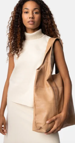 VIAMAJA Læder Tasker|Skuldertasker<Shopper – Taupe