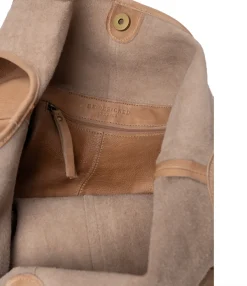VIAMAJA Læder Tasker|Skuldertasker<Shopper – Taupe