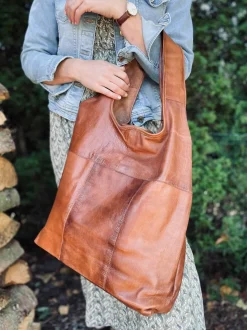 VIAMAJA Læder Tasker|Skuldertasker<Shopper – Walnut