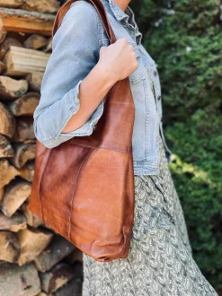 VIAMAJA Læder Tasker|Skuldertasker<Shopper – Walnut