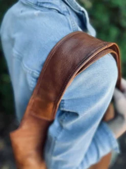 VIAMAJA Læder Tasker|Skuldertasker<Shopper – Walnut