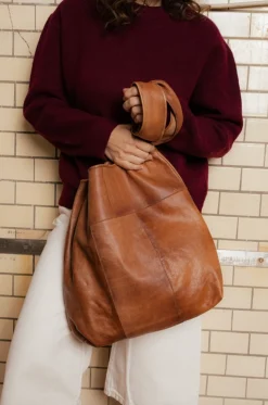 VIAMAJA Læder Tasker|Skuldertasker<Shopper – Walnut