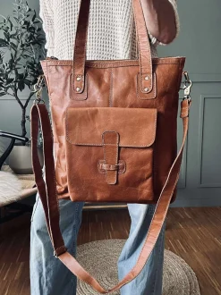 VIAMAJA Skuldertasker|Shoppere<Shopper Amalie - Cognac