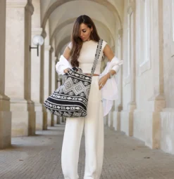 VIAMAJA Skuldertasker|Shoppere<Shopper Black boheme – Perfekt til yoga