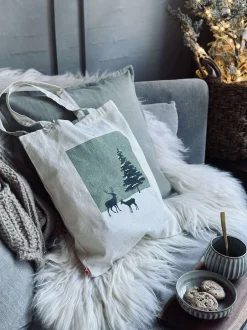 VIAMAJA Kanvas Tasker|Skuldertasker<Shopper Christmas Nature