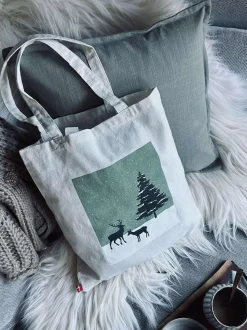 VIAMAJA Kanvas Tasker|Skuldertasker<Shopper Christmas Nature