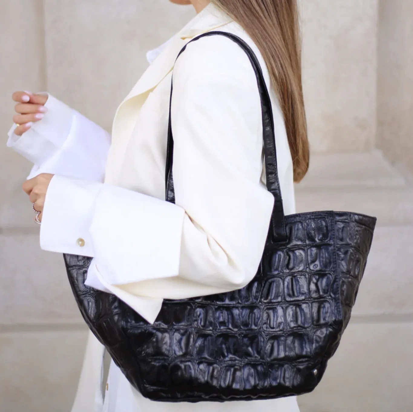 VIAMAJA Skuldertasker|Shoppere<Shopper Croco deluxe
