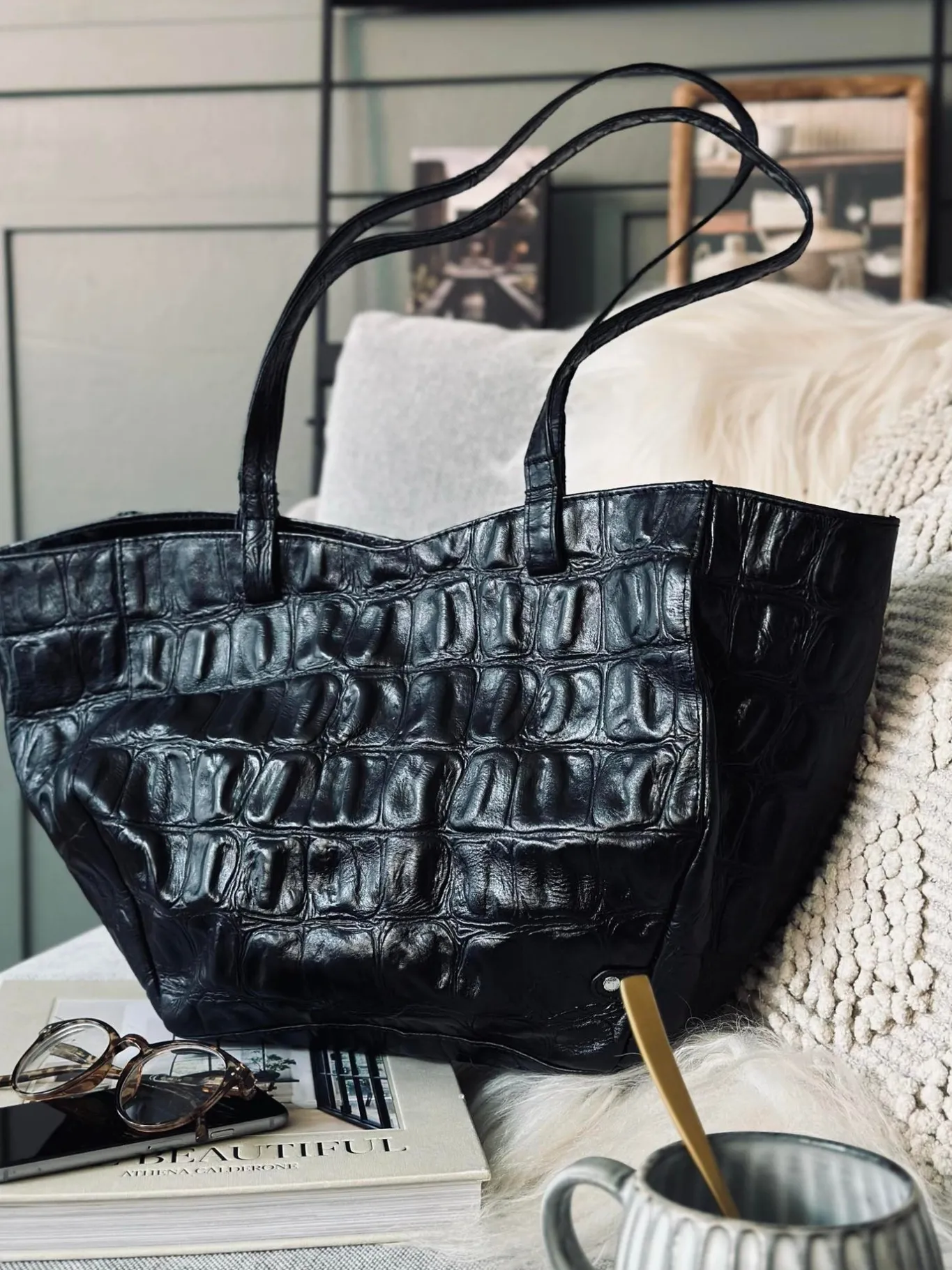 VIAMAJA Skuldertasker|Shoppere<Shopper Croco deluxe