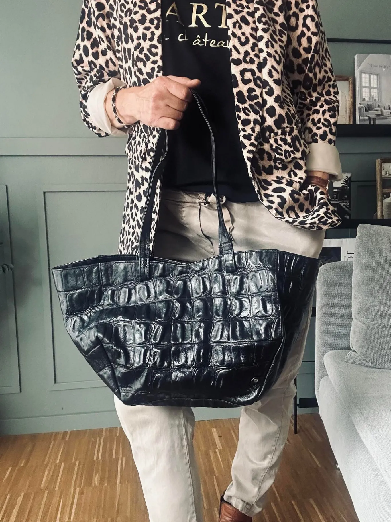 VIAMAJA Skuldertasker|Shoppere<Shopper Croco deluxe