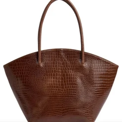 VIAMAJA Computertasker|Læder Tasker<Shopper croco i skind - Cognac