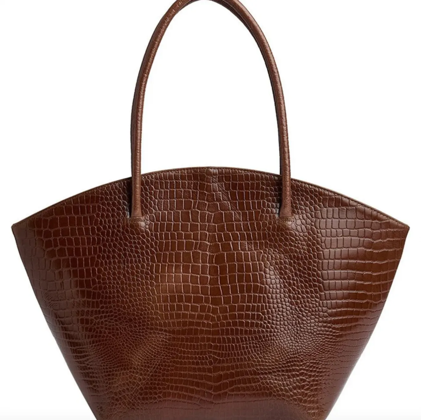 VIAMAJA Computertasker|Læder Tasker<Shopper croco i skind - Cognac
