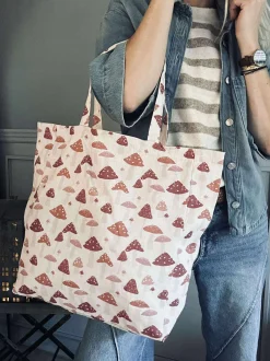 VIAMAJA Kanvas Tasker|Skuldertasker<Shopper Forrest mushroom