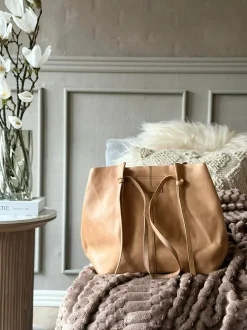 VIAMAJA Shoppere<Shopper i blød skindkvalitet - Sand