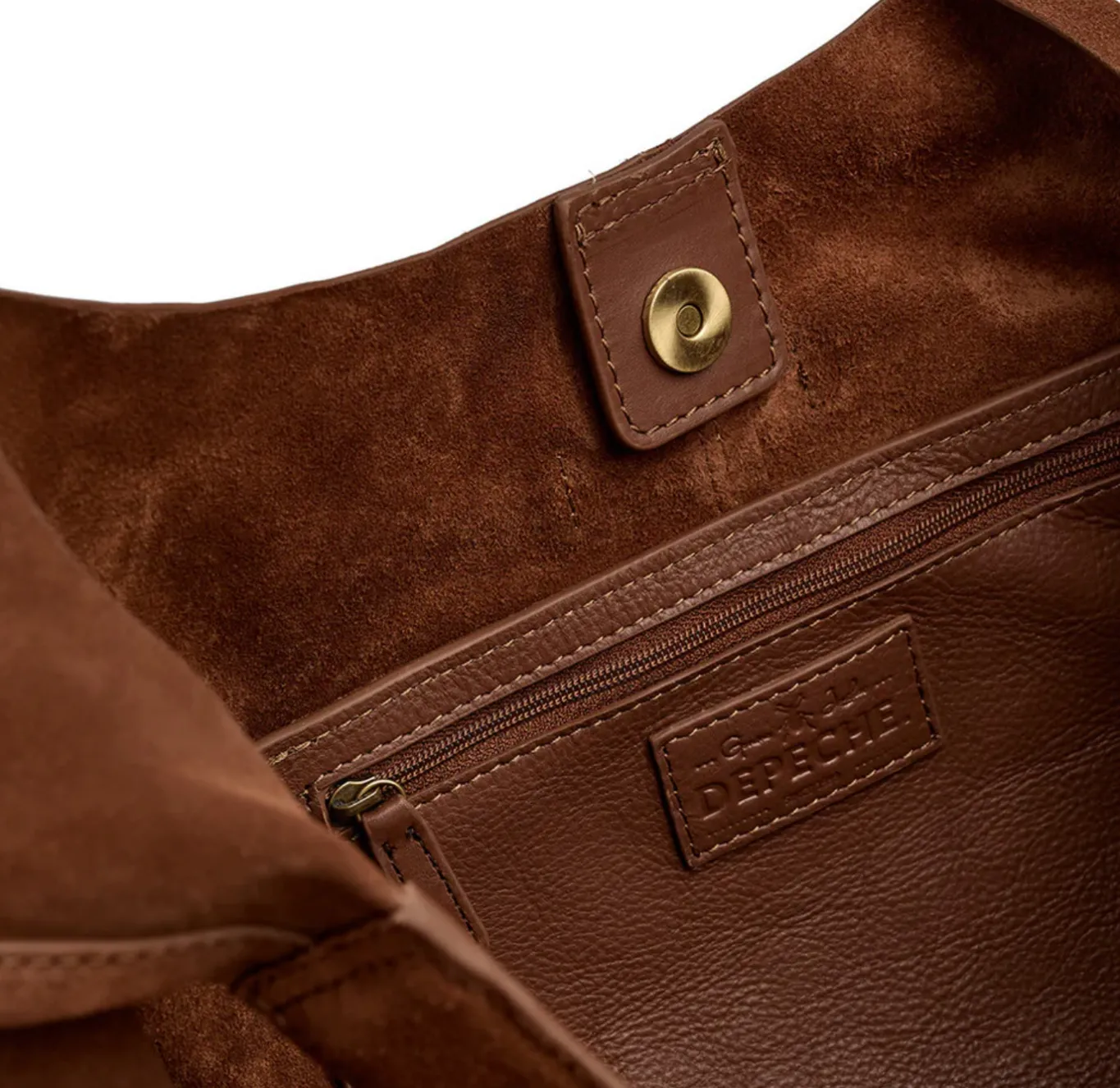 VIAMAJA Skuldertasker|Shoppere<Shopper i blødt ruskind - Cognac