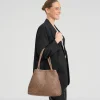 VIAMAJA Skuldertasker|Shoppere<Shopper i flettet skind - Dark taupe