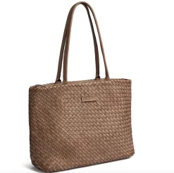 VIAMAJA Skuldertasker|Shoppere<Shopper i flettet skind - Dark taupe